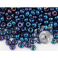 Preciosa Rocailles 9/0  2,6 mm Blau Iris (59135) 20 g