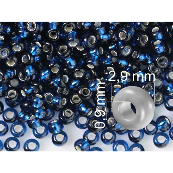 Preciosa Rocailles 9/0  2,6 mm Blau (67100) 20 g