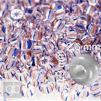 Preciosa STRIPED Rocailles 9/0 2,6 mm Rot Blau 00931 20 g