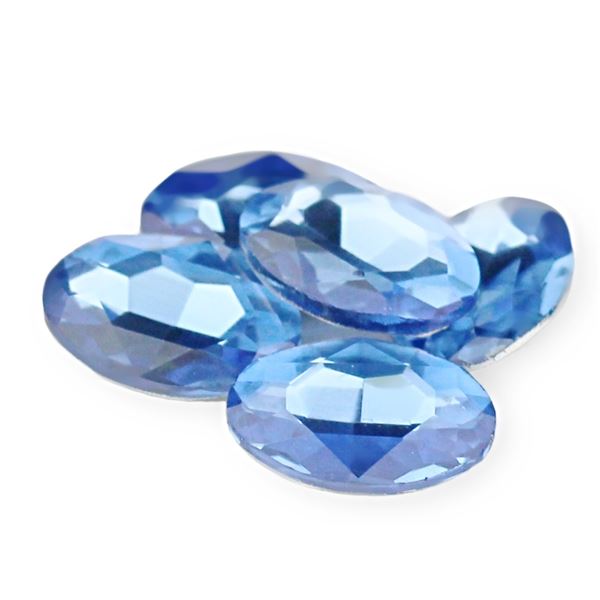 Rivoli oval Glas Blau 18x13x5 mm R121_18