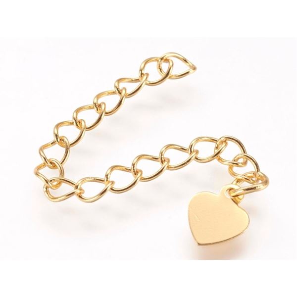 Mehrreihig Verl�ngerung mit Herz Gold