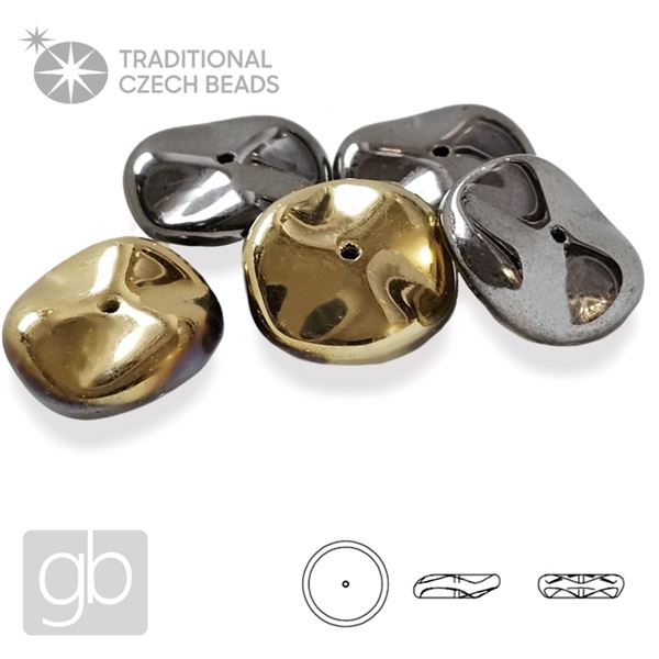 PRECIOSA RIPPLE 00030-98547 Gold H�matit 12 mm 5 Stk