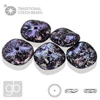 PRECIOSA RIPPLE 23980-45710 Schwarz Lila Silber 12 mm 5 Stk