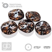 PRECIOSA RIPPLE 23980-45703 Schwarz Orange 12 mm 5 Stk