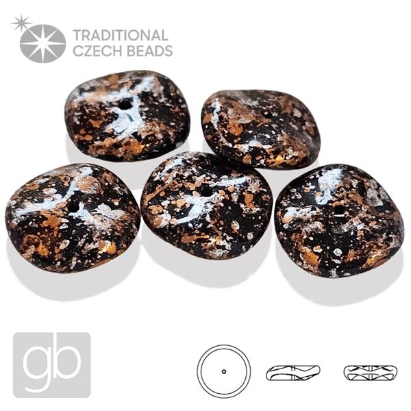 PRECIOSA RIPPLE 23980-45703 Schwarz Orange 12 mm 5 Stk