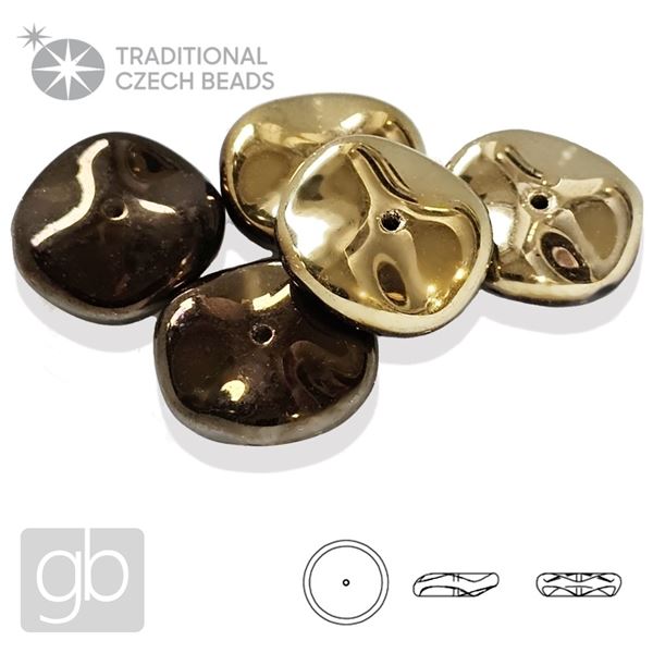 PRECIOSA RIPPLE 00030-98543 Goldbraun 12 mm 5 Stk