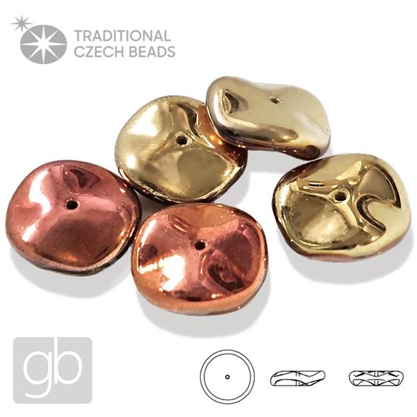 PRECIOSA RIPPLE 00030-98542 Gold Rose 12 mm 5 Stk