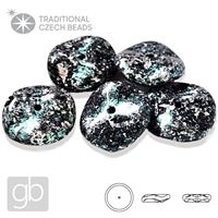 PRECIOSA RIPPLE 23980-45707 Schwarz Grün Silber 12 mm 5 Stk