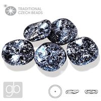 PRECIOSA RIPPLE 23980 45706 Schwarz Silber Blau 12 mm 5 Stk