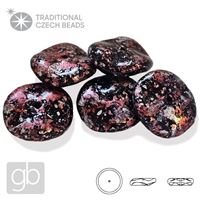 PRECIOSA RIPPLE 23980-45708 Schwarz Silber Pink 12 mm 5 Stk