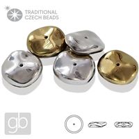 PRECIOSA RIPPLE 00030-98550 Silber Gold 12 mm 5 Stk