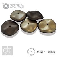 PRECIOSA RIPPLE 00030-98843 Goldbraun MATT 12 mm 5 Stk