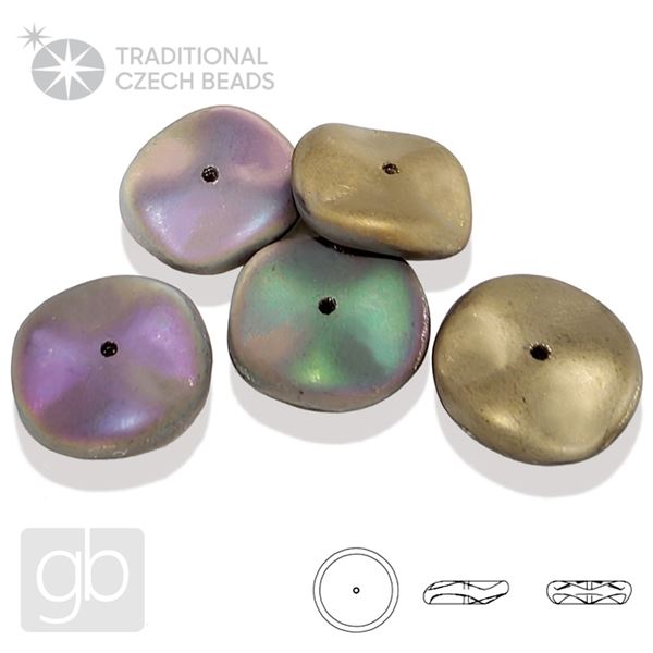 PRECIOSA RIPPLE 00030-98849 Goldene Iris 12 mm 5 Stk