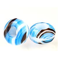 Perlen Shamballa 13x7 mm (Loch 5 mm) Blau SAM036