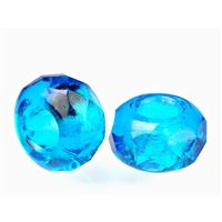Perlen Shamballa 13x7 mm (Loch 5 mm) Blau SAM038
