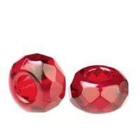 Perlen Shamballa 13x7 mm (Loch 5 mm) Rot SAM42