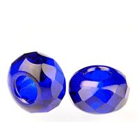 Perlen Shamballa 13x7 mm (Loch 5 mm) Blau SAM43