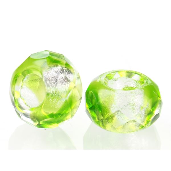 Perlen Shamballa 13x7 mm (Loch 5 mm) Gr�n SAM047