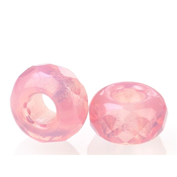 Perlen Shamballa 13x7 mm (Loch 5 mm) Rosa SAM051