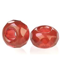 Perlen Shamballa 13x7 mm (Loch 5 mm) Rot SAM057