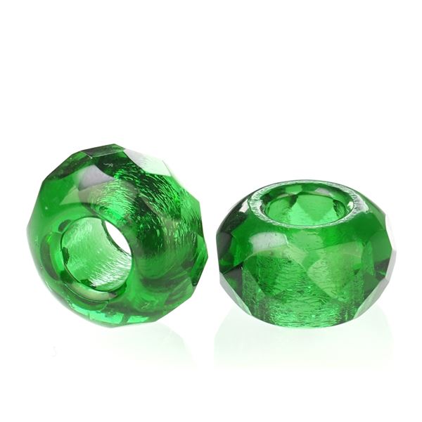 Perlen Shamballa 13x7 mm (Loch 5 mm) Gr�n SAM058