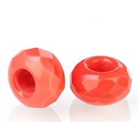 Perlen Shamballa 13x7 mm (Loch 5 mm) Orange SAM062