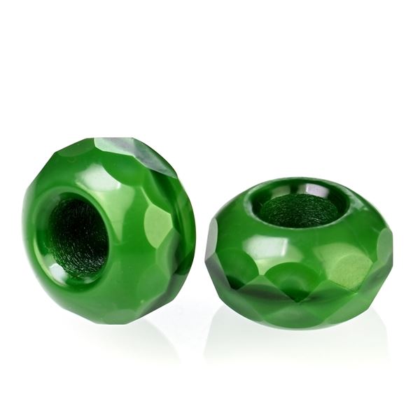 Perlen Shamballa 13x7 mm (Loch 5 mm) Grn SAM070