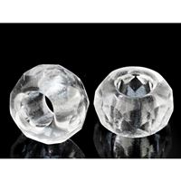 Perlen Shamballa 13x7 mm (Loch 5 mm) Klar SAM072