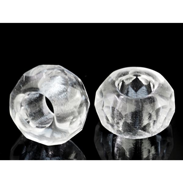 Perlen Shamballa 13x7 mm (Loch 5 mm) Klar SAM072