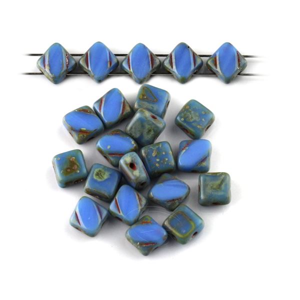 T.C. Silky Beads Dia 6 x 6,3 mm Modr 33100 86800 5 g