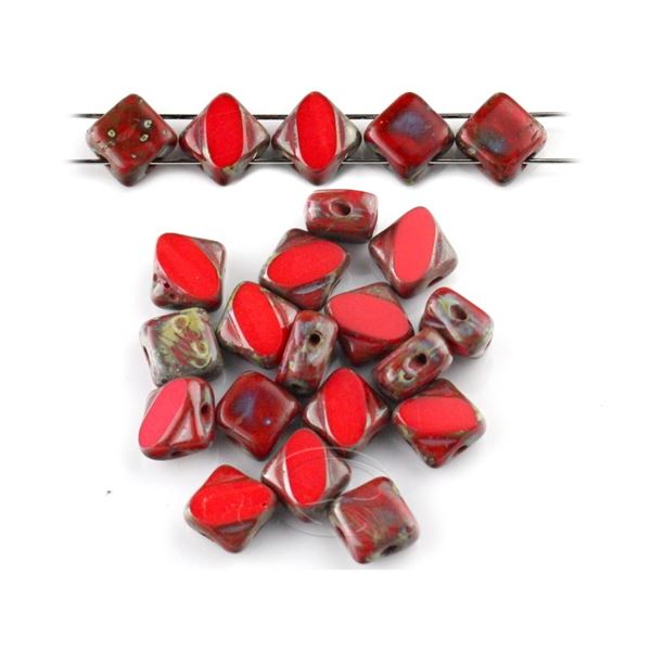 T.C. Silky Beads Dia 6x6 mm Rot 93190 - 86805