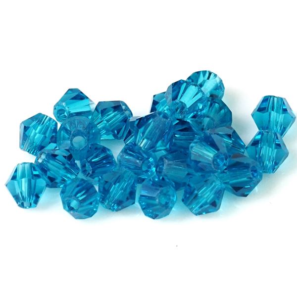 Glasschliffperle Bicone 3 mm Blau SL_F3_12