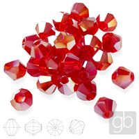 Glasschliffperle Bicone 3 mm Rot AB SL_F3_31