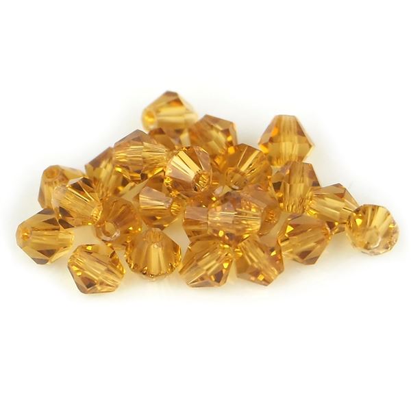 Glasschliffperle Bicone 3 mm Hellbraun SL_F3_36