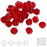 Glasschliffperle Bicone 3 mm Rot SL_F3_42