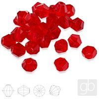 Glasschliffperle Bicone 3 mm Rot SL_F3_43