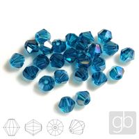 Glasschliffperle Bicone 3 mm Blau SL_F3_47