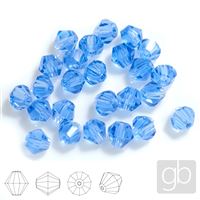 Glasschliffperle Bicone 3 mm 25 Stck. Blau SL_F3_48