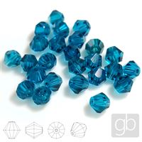 Glasschliffperle Bicone 4 mm 25 Stck. Blau SL_F4_107