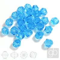 Glasschliffperle Bicone 4 mm 25 ks Blau SL_F4_110