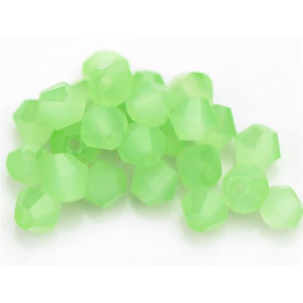 Glasschliffperle Bicone 4 mm Grn OPAL