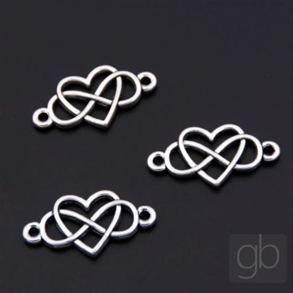 Verbindungsst�ck 25 x 13 mm Altes Silber