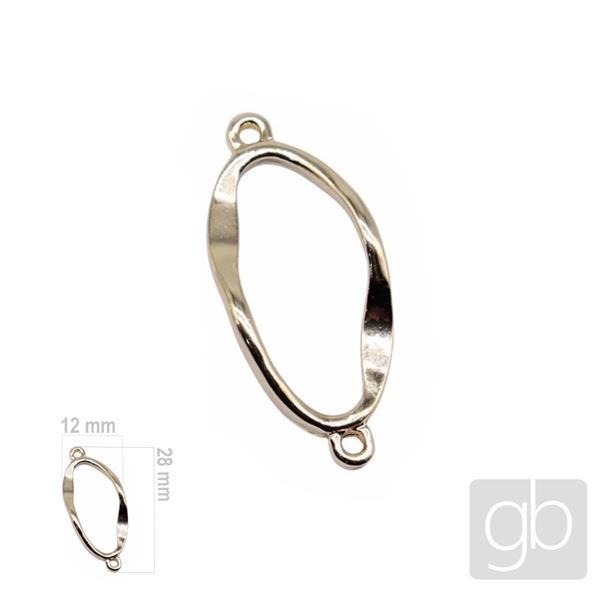 Verbindungsteil Ellipse 28 x 12 mm Rosegold