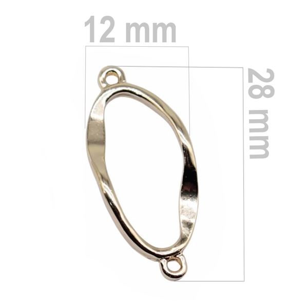 Verbindungsteil Ellipse 28 x 12 mm Rosegold