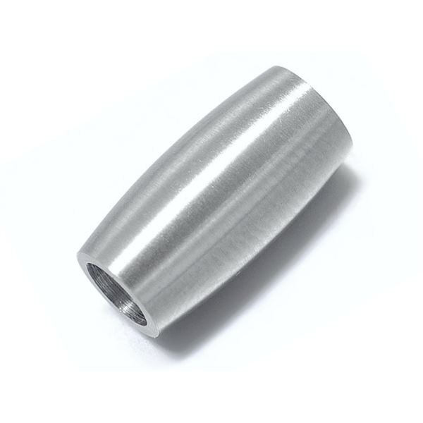 Magnetischer Rhodium Verschluss 14x7 mm Loch 4 mm