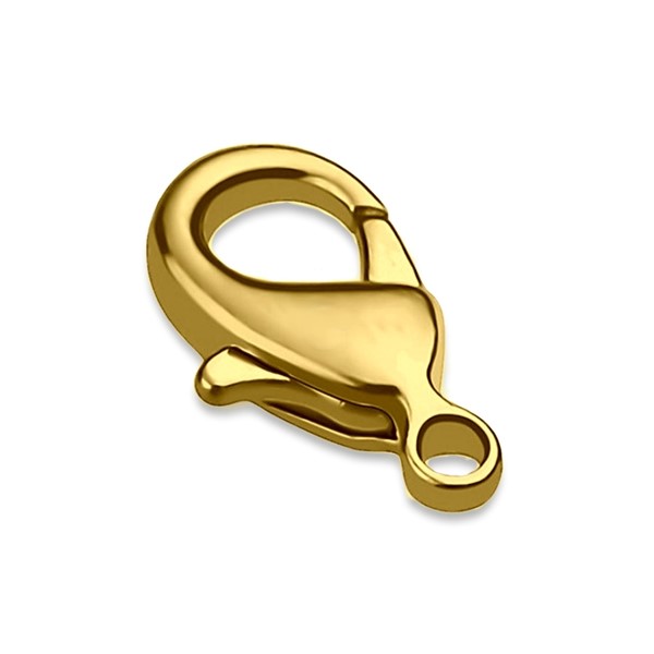 Karabiner Verschluss zap�n�n� Gold 15 mm