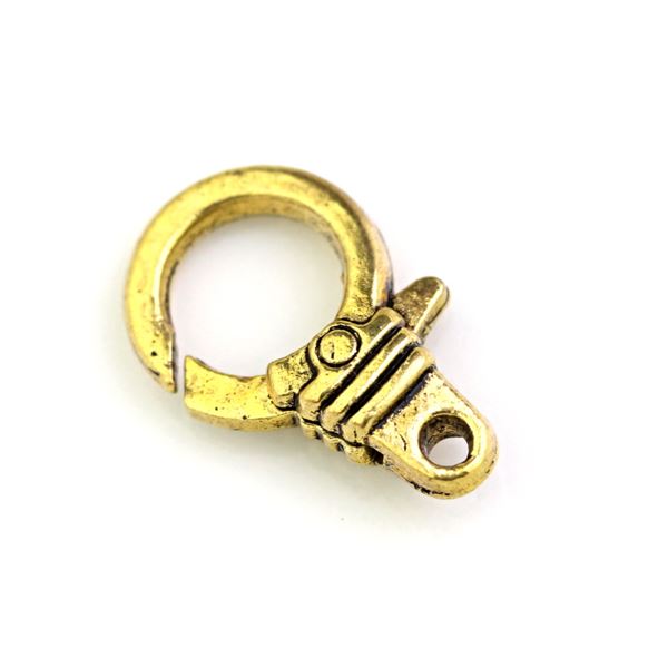 Karabiner Verschluss Altgold 19 x 12 mm