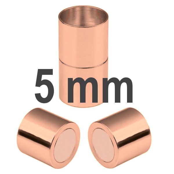 Magnetischer Verschluss Goldrosa 5 mm