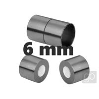 Magnetverschluss Chirurgenstahl Hematit 6 mm