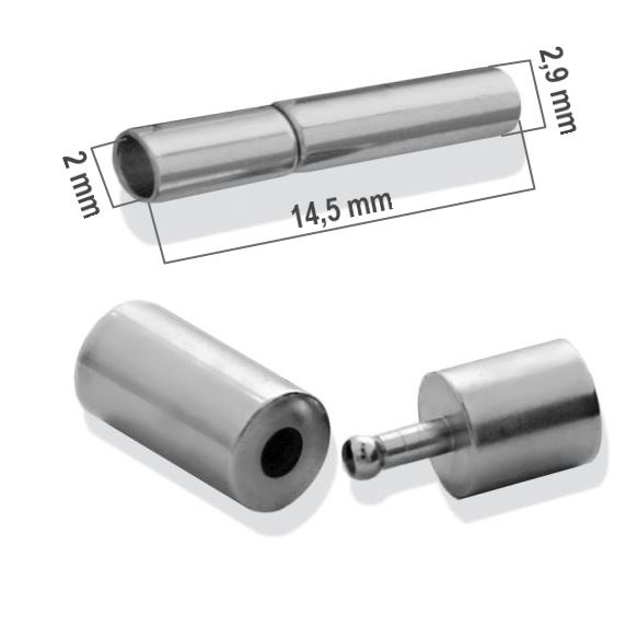 Magnetischer Verschluss PLATINE 14,5 x 2,9 mm